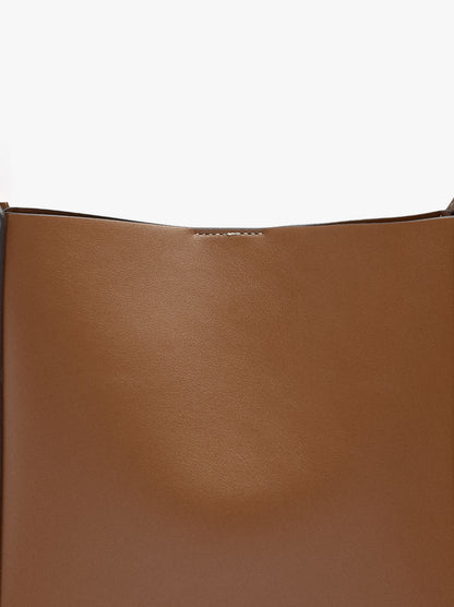 Plain Shoulder Bag With Removable Pouch