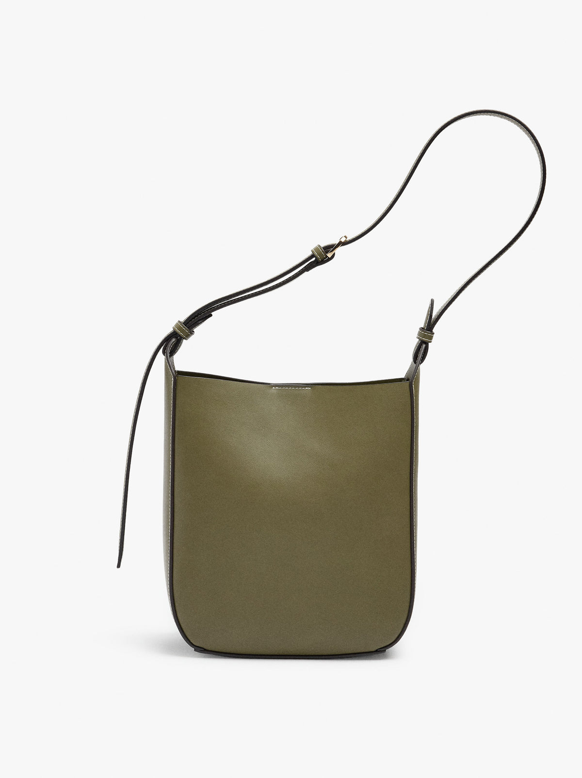 Plain Shoulder Bag With Removable Pouch