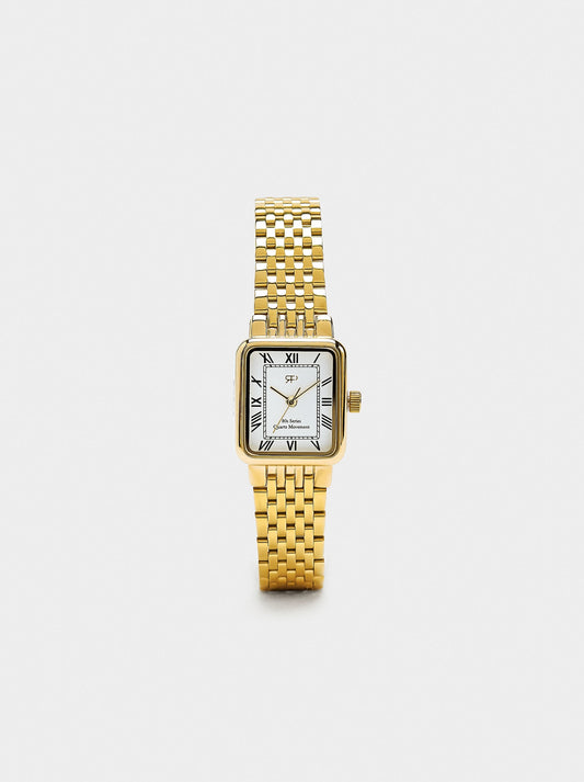 Square Watch With A Stainless Steel Bracelet