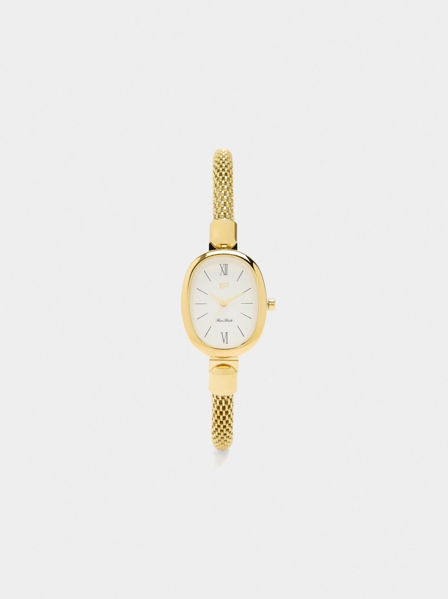 Watch With Tubular Stainless Steel Mesh Bracelet
