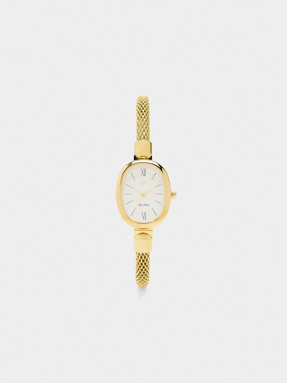 Watch With Tubular Stainless Steel Mesh Bracelet