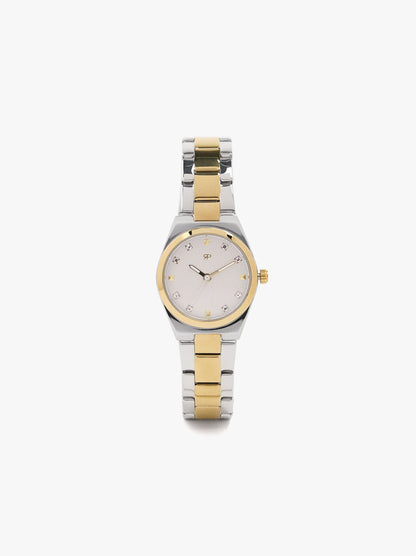 Bicolor Watch With Stainless Steel Bracelet