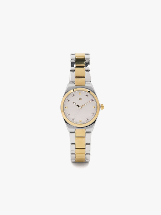 Bicolor Watch With Stainless Steel Bracelet