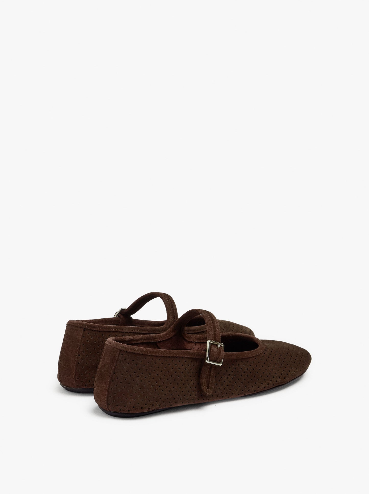 Leather Ballerinas With Strap And Buckle
