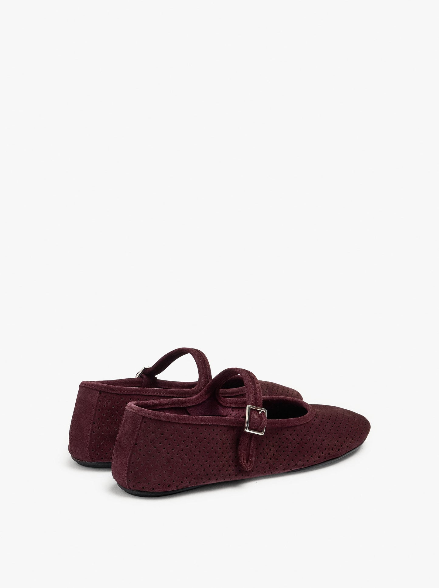 Leather Ballerinas With Strap And Buckle