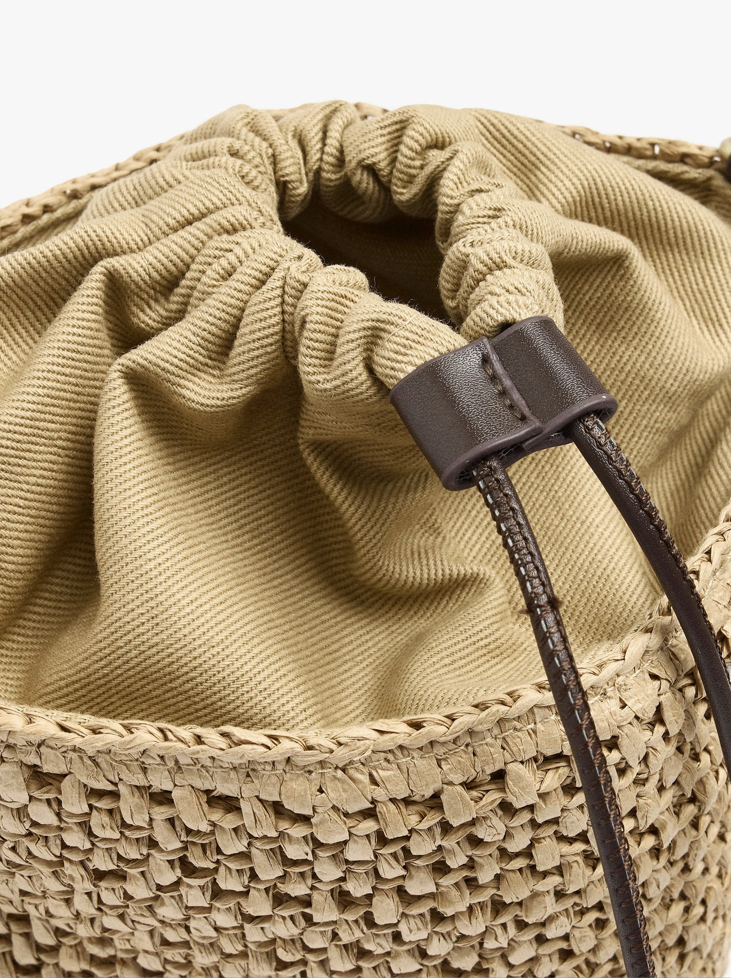 Crossbody Bag Paper Straw Effect With Versatile Strap