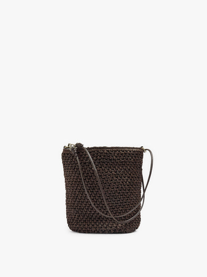 Crossbody Bag Paper Straw Effect With Versatile Strap