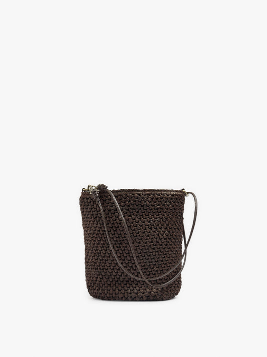 Crossbody Bag Paper Straw Effect With Versatile Strap
