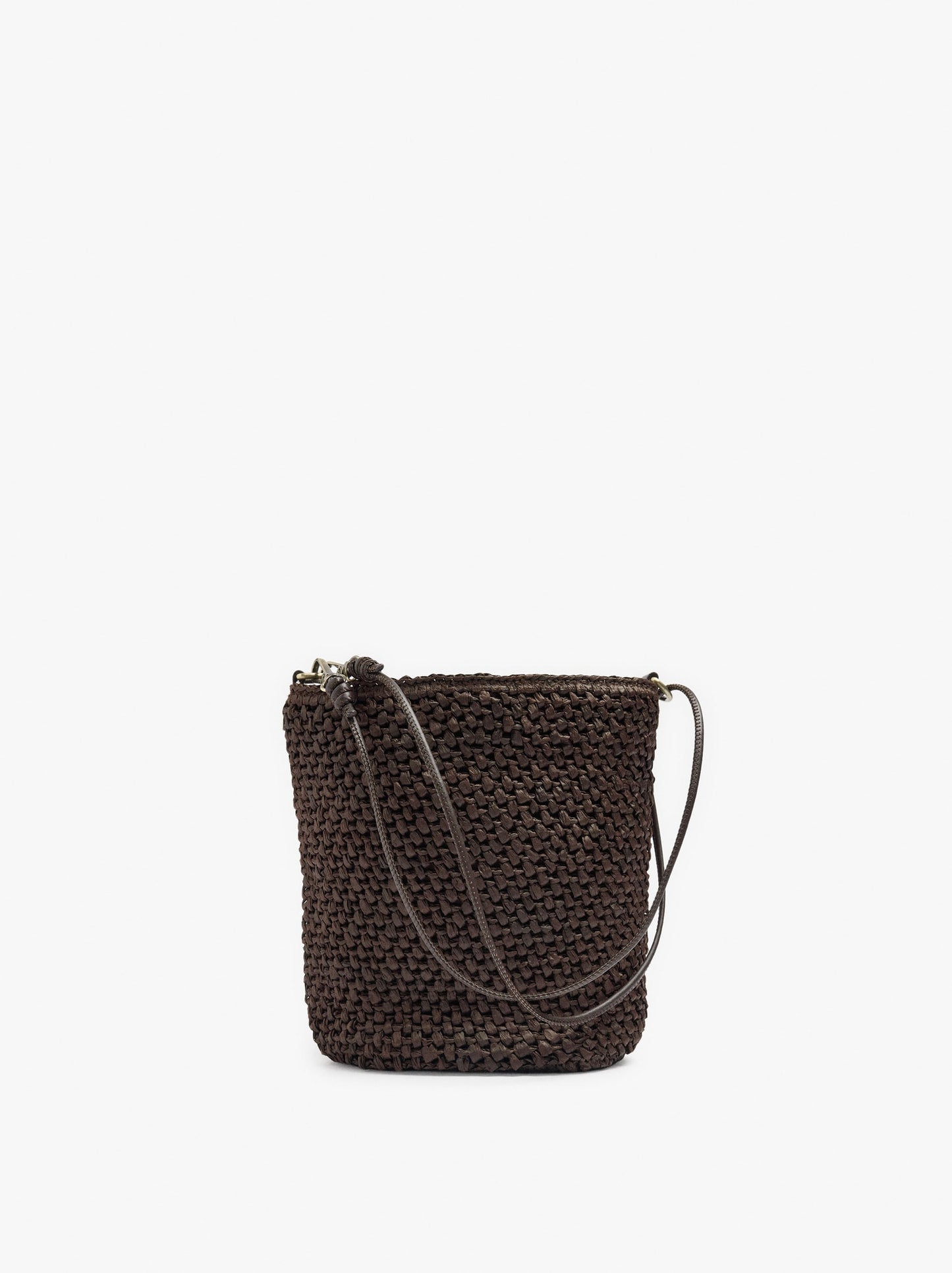 Crossbody Bag Paper Straw Effect With Versatile Strap