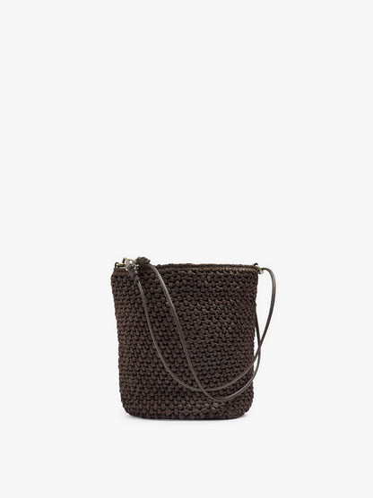 Crossbody Bag Paper Straw Effect With Versatile Strap
