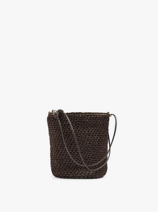 Crossbody Bag Paper Straw Effect With Versatile Strap