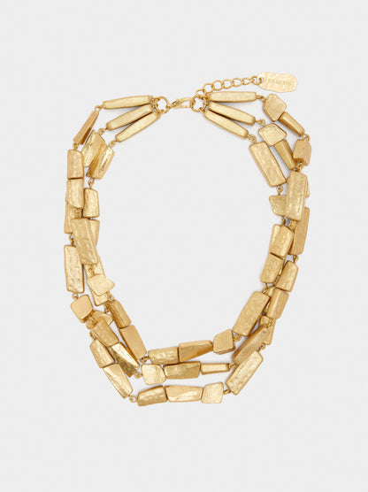 Maxi Multi-Collar With Stone-Effect Beads