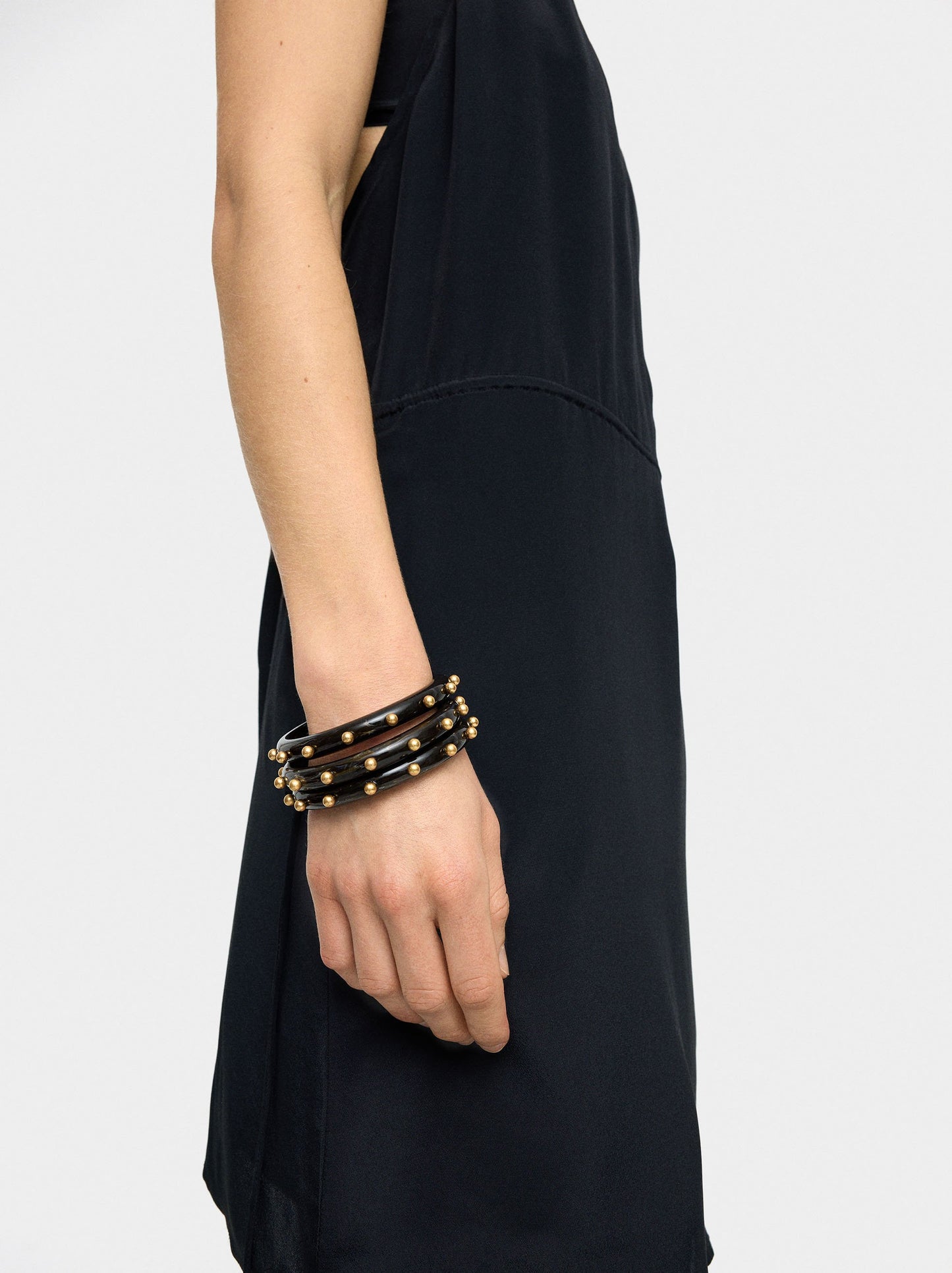 Set Of Stone-Effect Bracelets With Beads