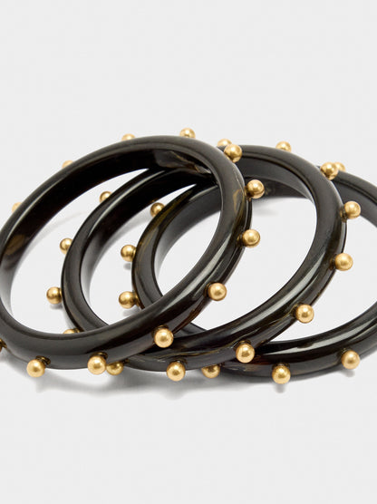 Set Of Stone-Effect Bracelets With Beads