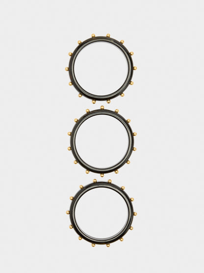 Set Of Stone-Effect Bracelets With Beads