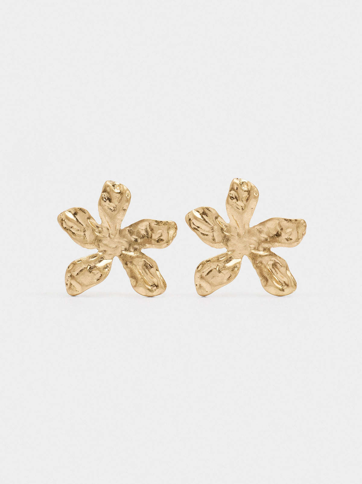Maxi Flower Earrings With Texture