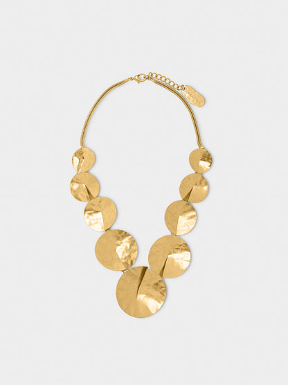 Short Necklace With Round Embossed Details
