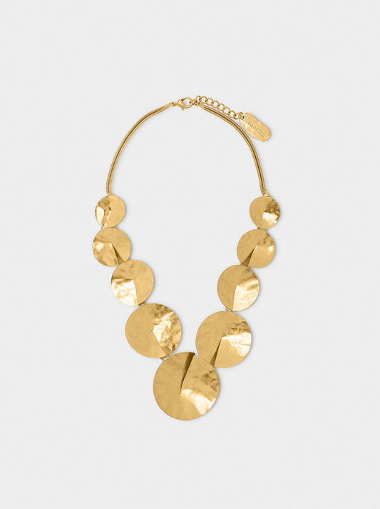 Short Necklace With Round Embossed Details