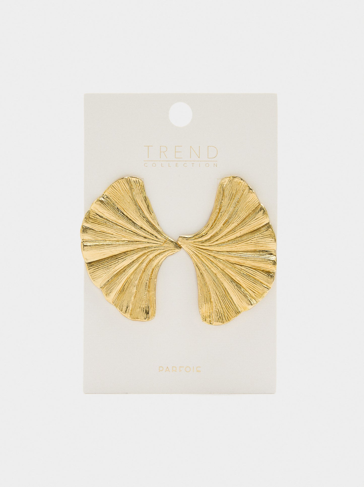 Maxi Fan-Shaped Striped Earrings