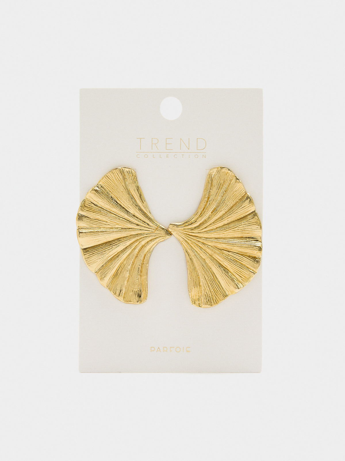 Maxi Fan-Shaped Striped Earrings