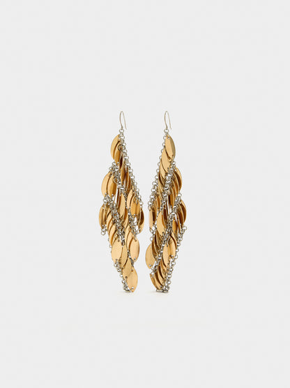 Maxi Long Multi-Petalled Earrings