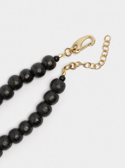 Short Wooden Bead Necklace