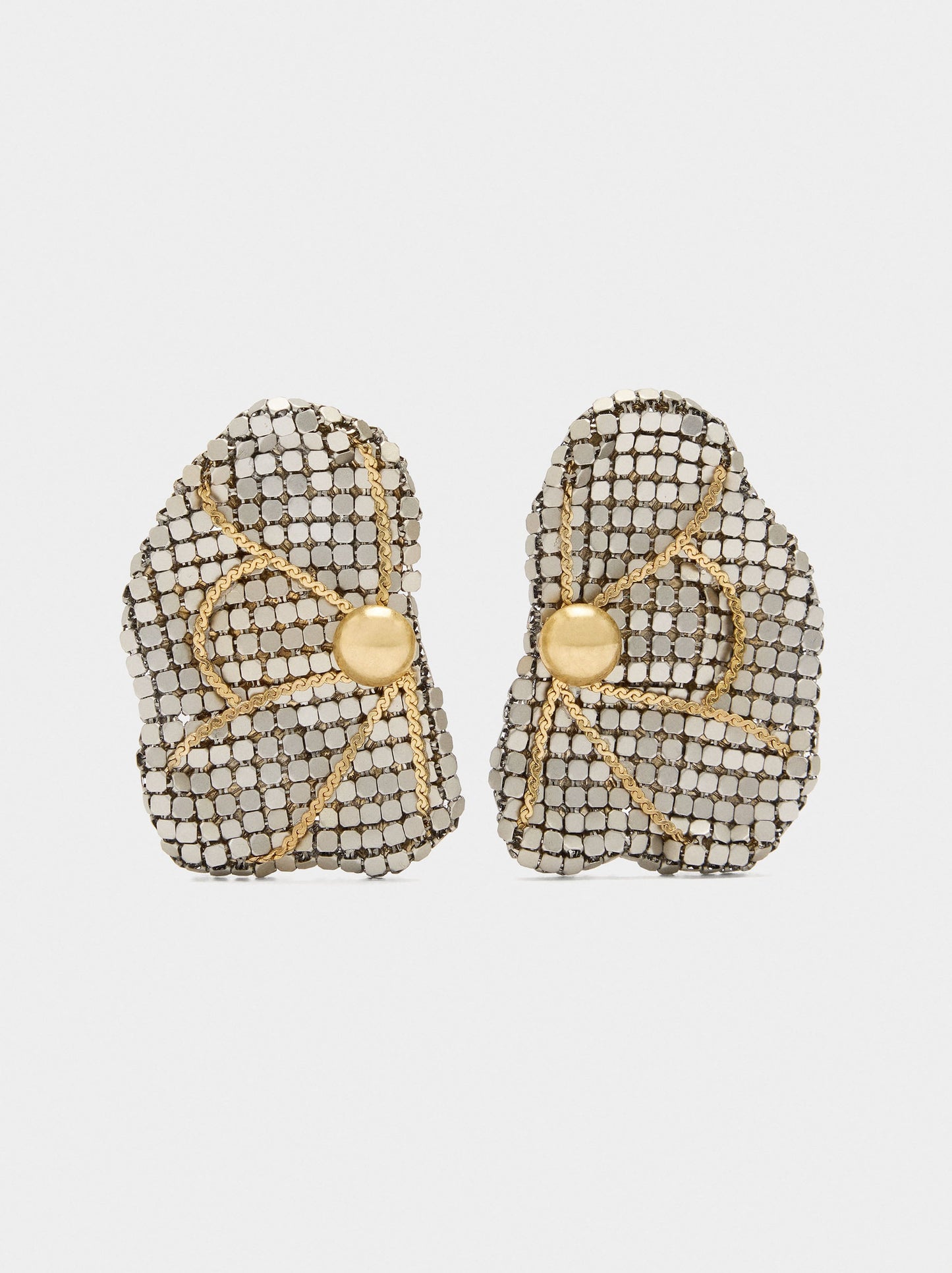Maxi Bicolor Half-Flower Earrings