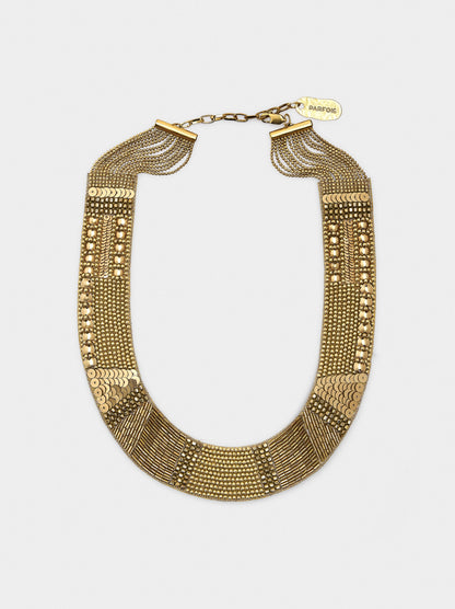 Short And Wide Necklace With Beads