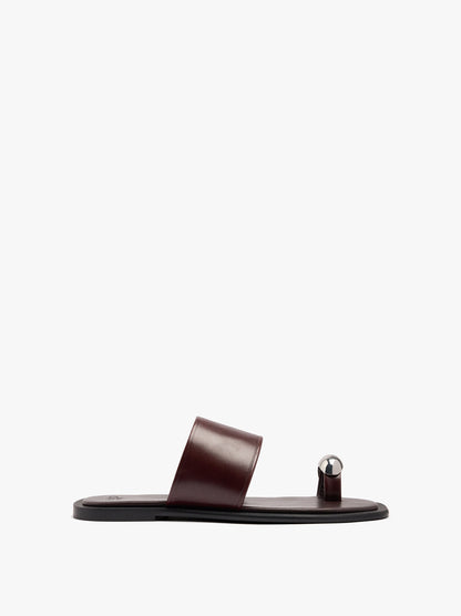 Leather Sandals With Metallic Detail