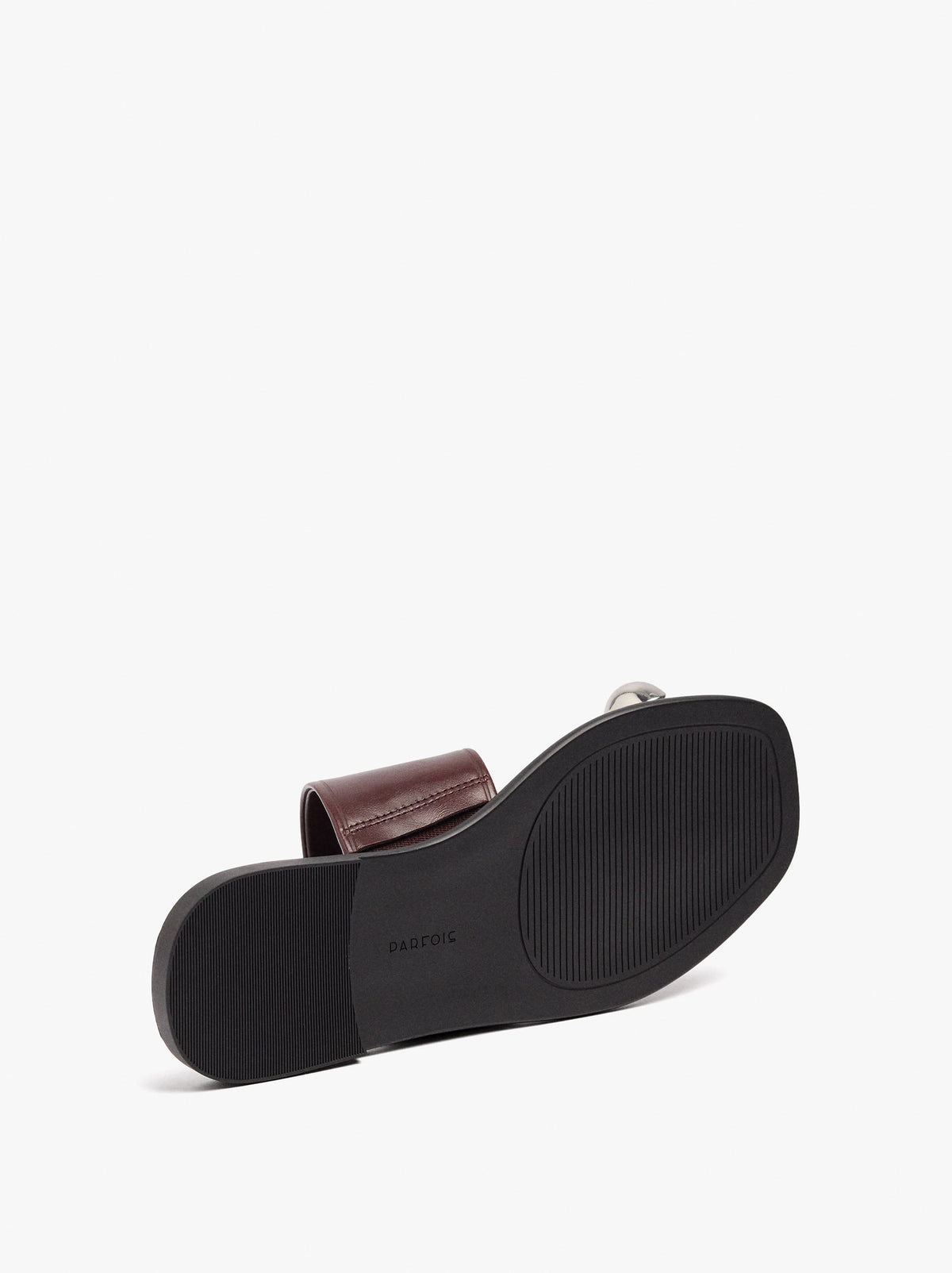 Leather Sandals With Metallic Detail