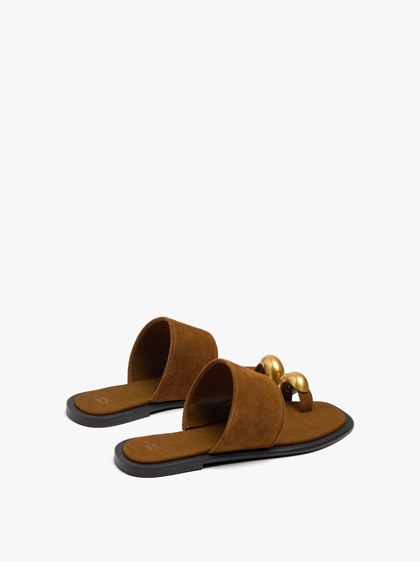 Leather Sandals With Metallic Detail