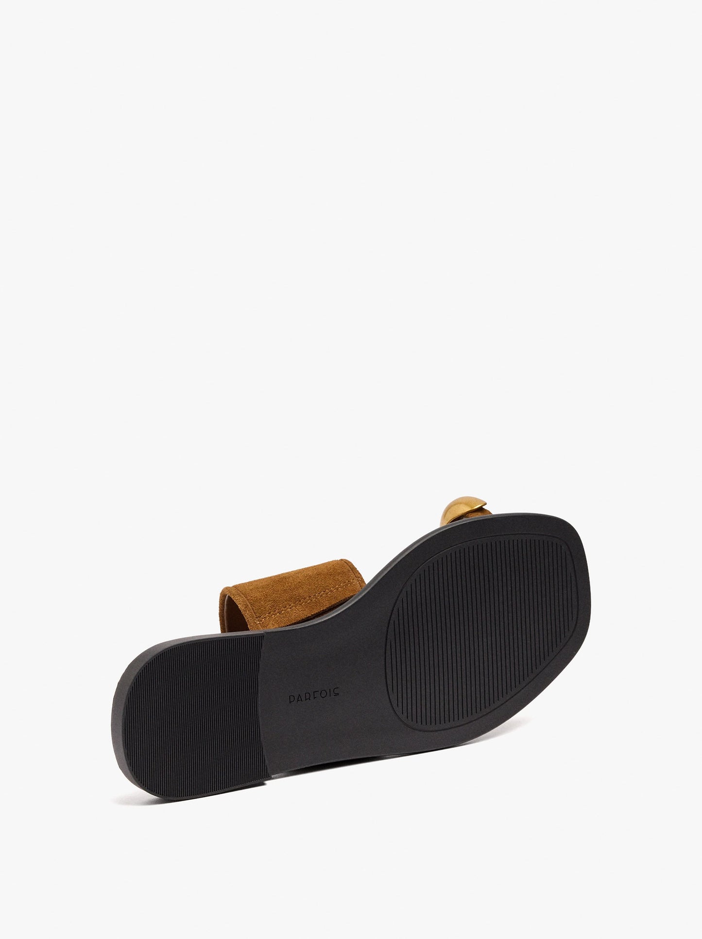 Leather Sandals With Metallic Detail