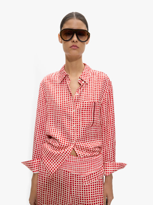 Fluid Shirt With Squares