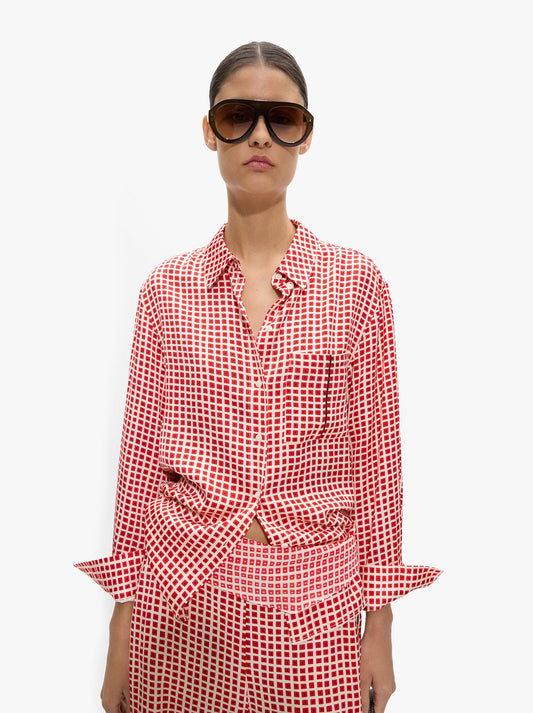 Fluid Shirt With Squares