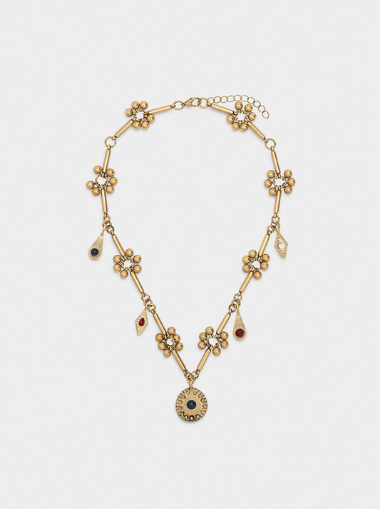 Short Necklace With Flowers