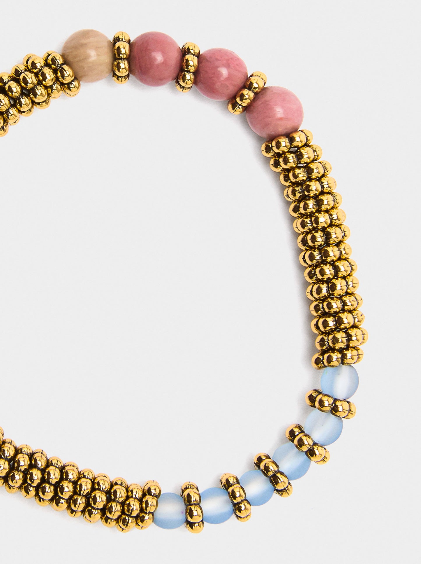 Elastic Bracelet With Stones And Beads