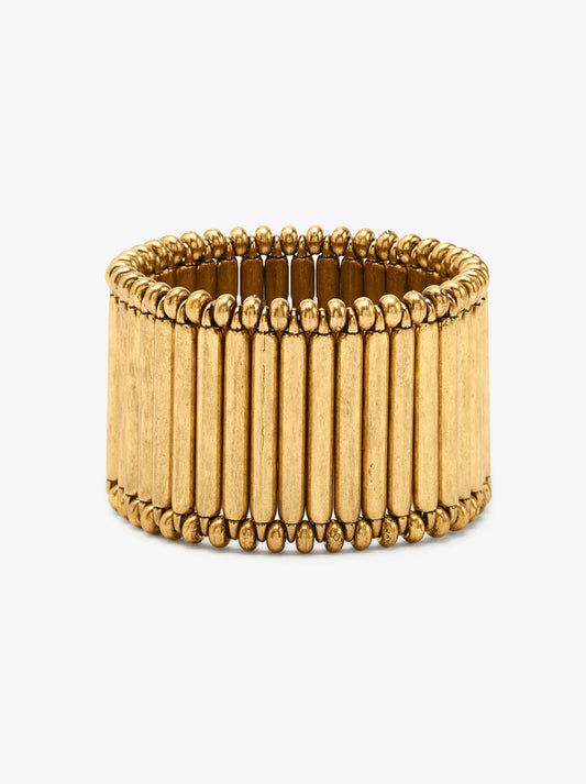 Elastic Bracelet With Metal Bars