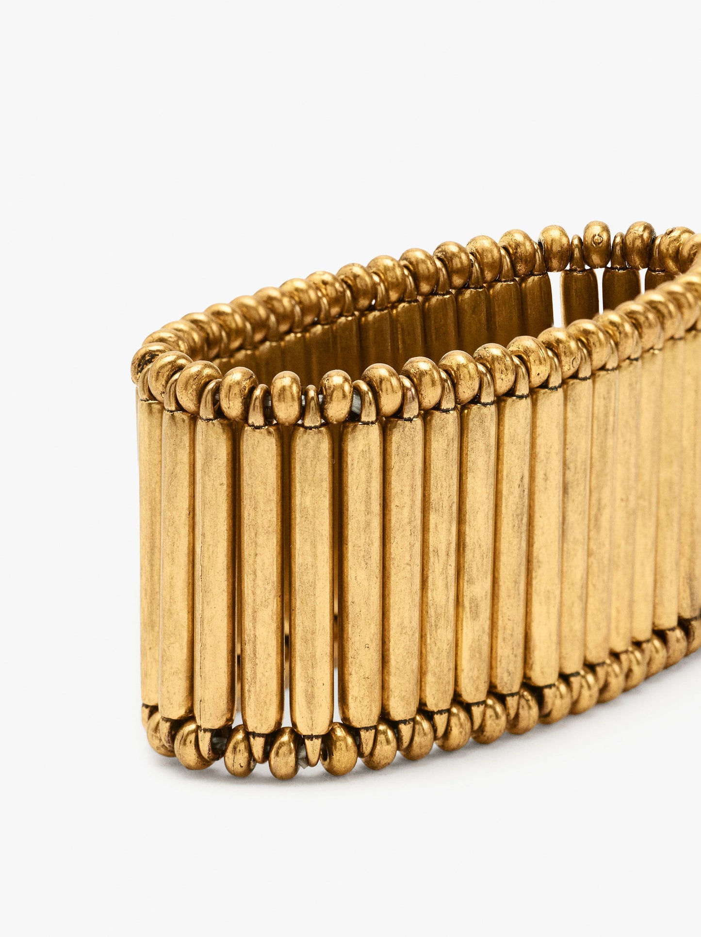 Elastic Bracelet With Metal Bars