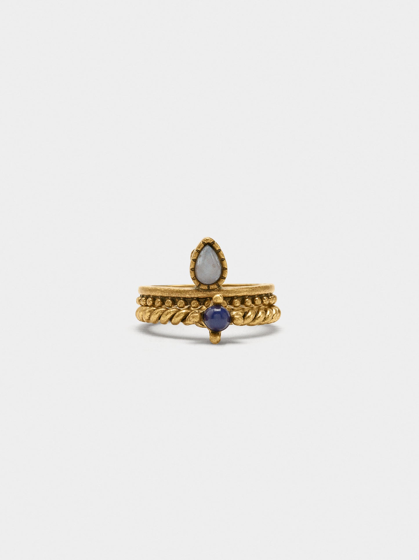 Set Of Rings With Stones