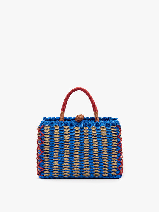 Woven Bag With Paper Straw Effect