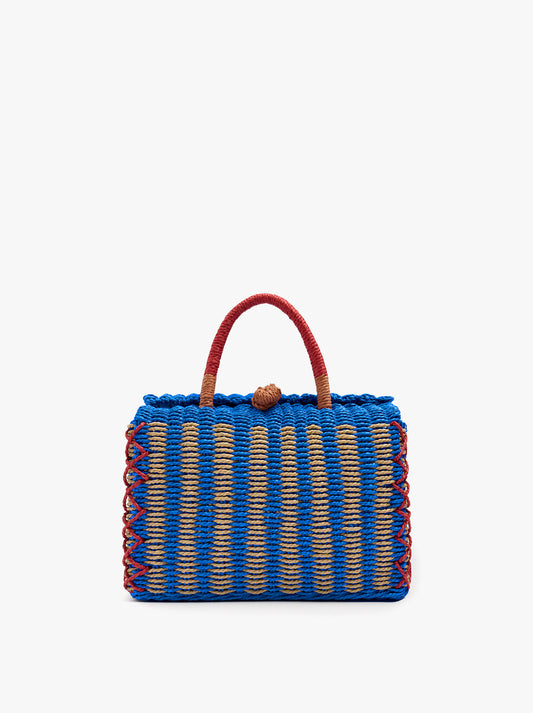 Woven Bag With Paper Straw Effect