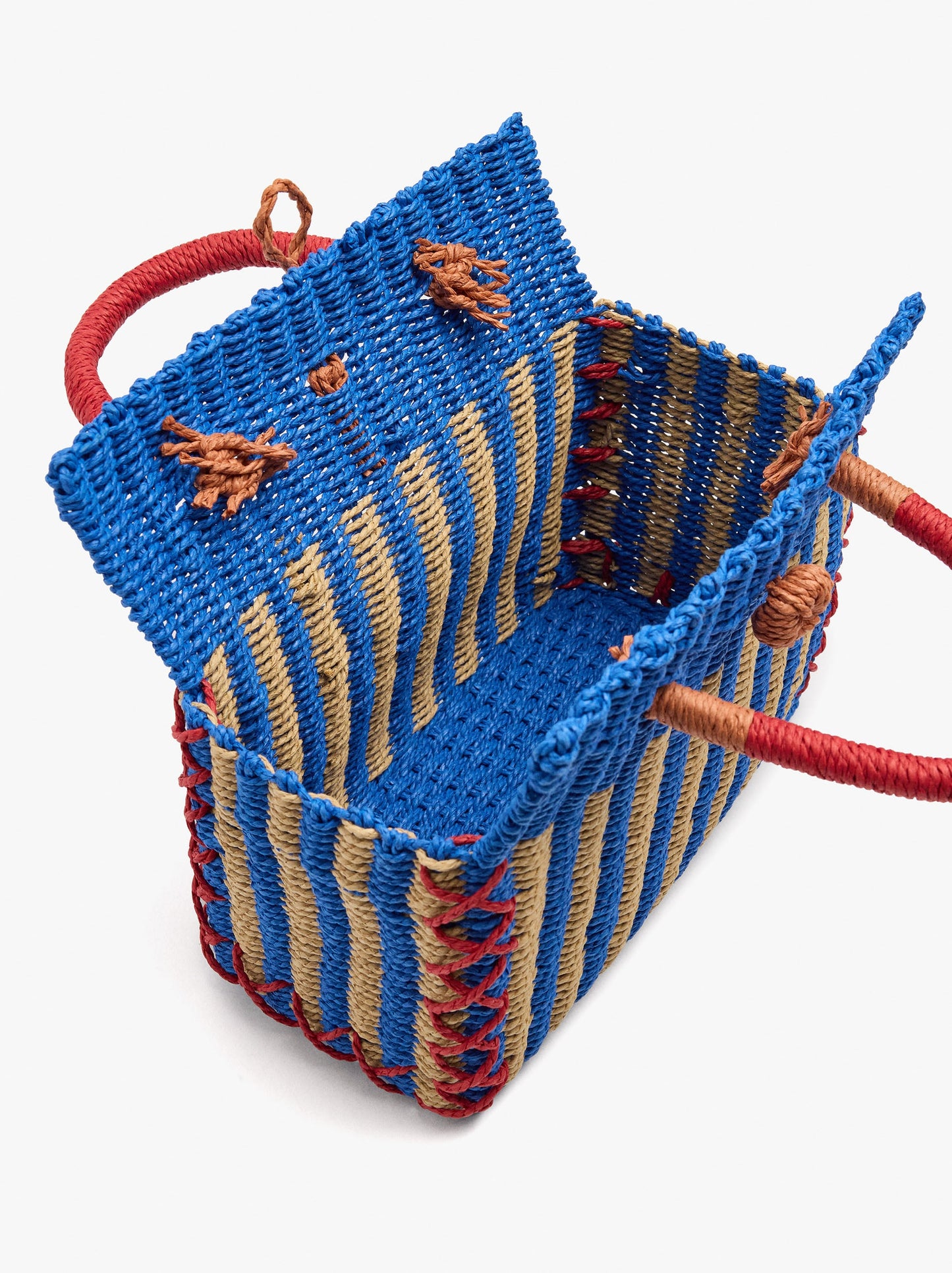 Woven Bag With Paper Straw Effect