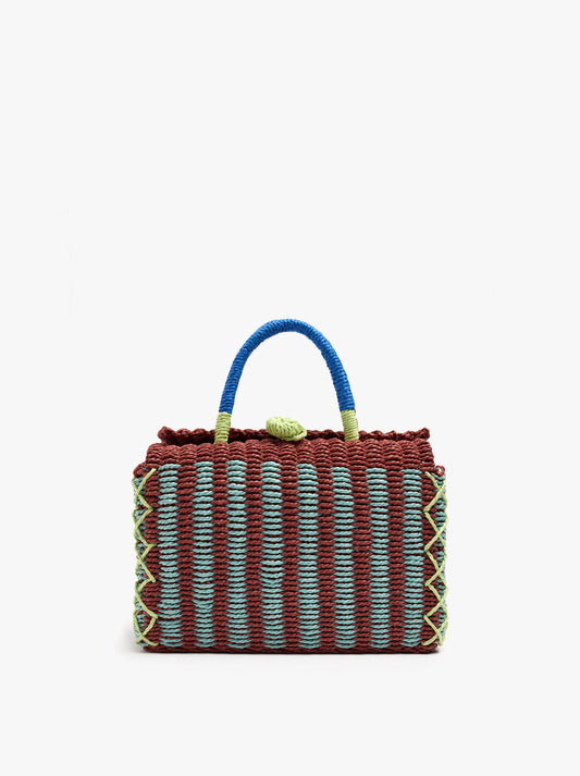 Woven Bag With Paper Straw Effect