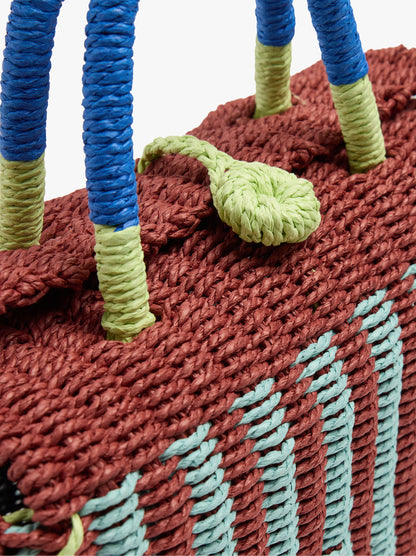 Woven Bag With Paper Straw Effect