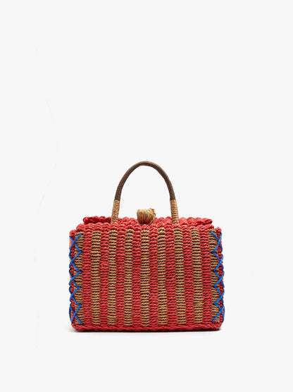 Woven Bag With Paper Straw Effect