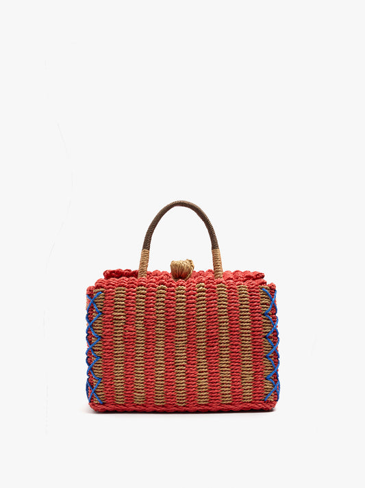 Woven Bag With Paper Straw Effect
