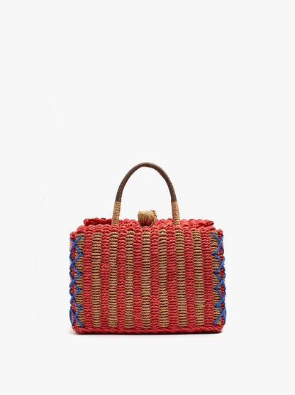 Woven Bag With Paper Straw Effect