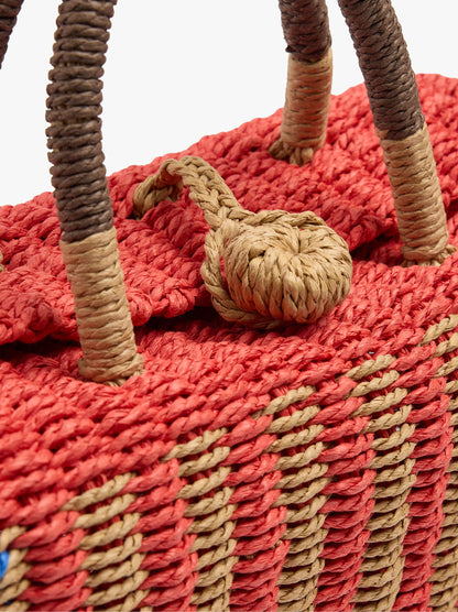 Woven Bag With Paper Straw Effect