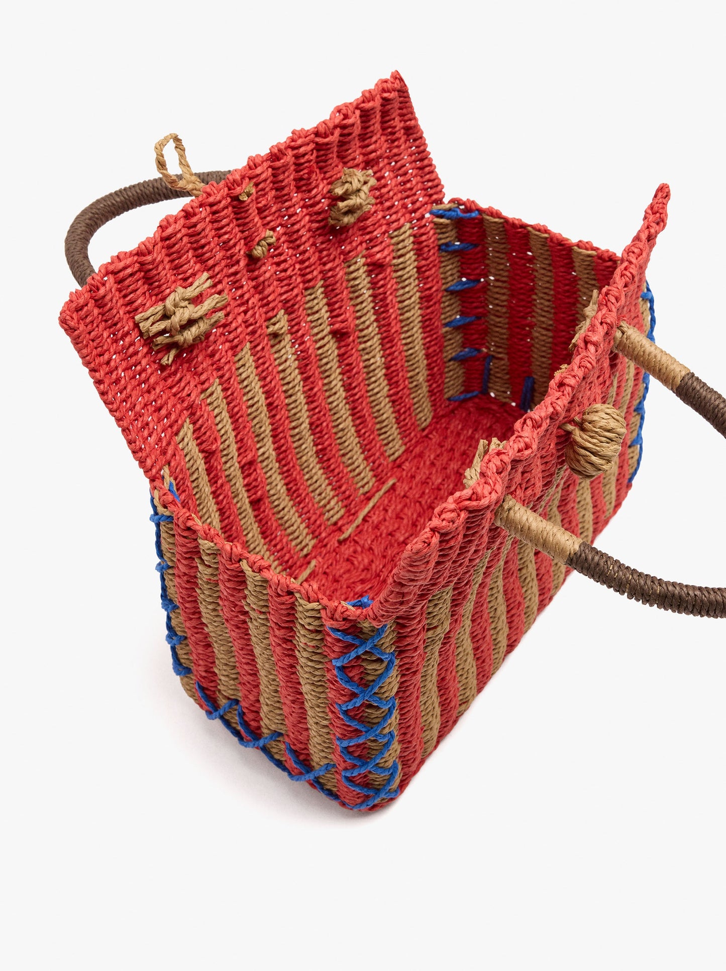Woven Bag With Paper Straw Effect