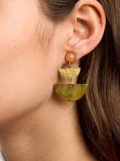 Long Earrings With Stone Effect